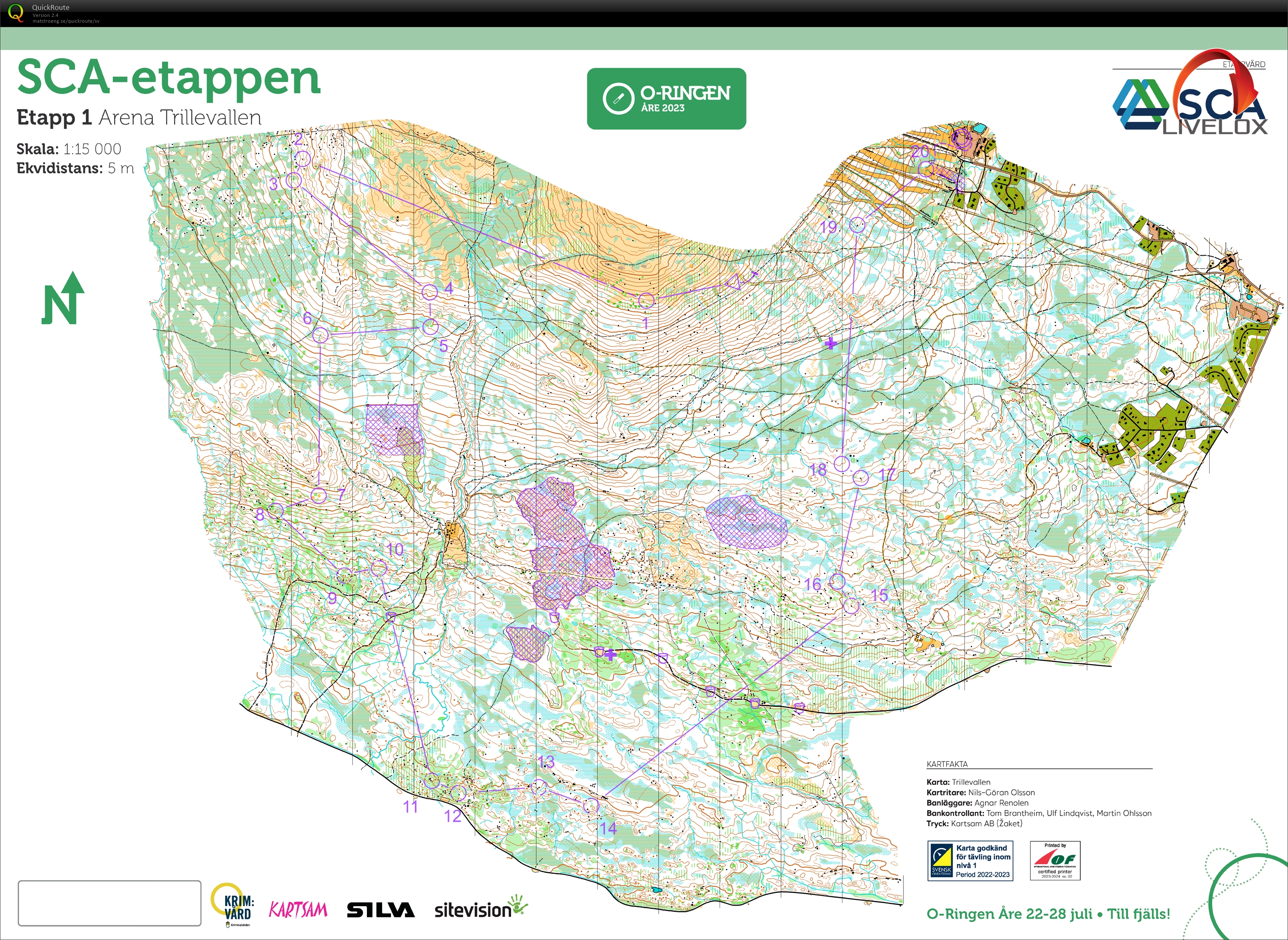 O-ringen, Etapp 1 (2023-07-23)