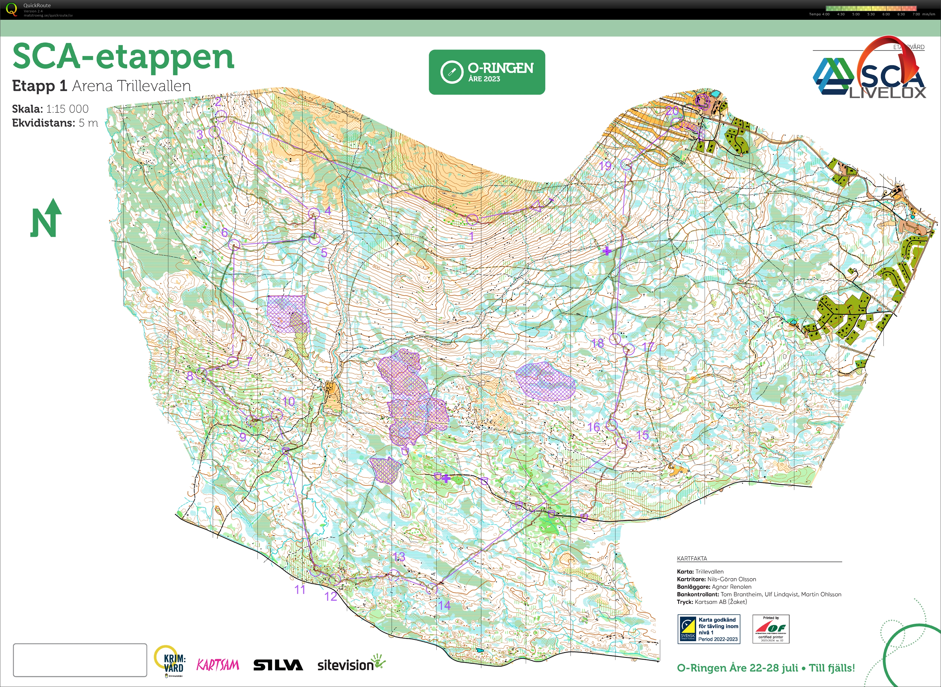 O-ringen, Etapp 1 (2023-07-23)